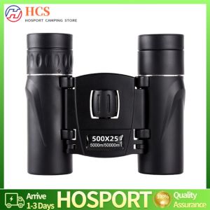 Compact 500x25 Binoculars with HD Clarity Long Distance Viewing for Hiking and Camping Gear