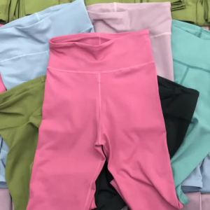 2025 ตัวอักษรกางเกงฟิตเนสเอวสูงยกสะโพกผู้หญิงยืดกางเกงรัดรูปแห้งเร็วกางเกงกีฬาสีพีชกางเกงโยคะเก็บหน้าท้อง