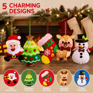 FOUNDTWO Santa Claus DIY Christmas Pendant Christmas Tree Christmas Stocking Christmas Toy Creative Snowman Xmas Non-Woven Charms Kindergarten