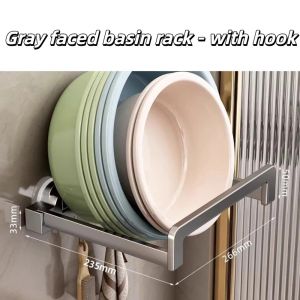 DYJKOUG Suction Cup Type Suction Cup Wall Mounted Hook Telescopic Wall Mounted Punch-Free Washbasin Storage Rack Suspension Folding No Drill Basin Holder Bathroom