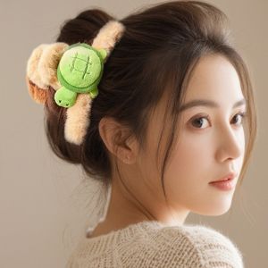 XINSU38 คอร์เซ็ตเต่า คลิปปลาฉลาม Capybara อีลาสติก ตุ๊กตาผ้าพลัฌ เชือกผมคาลิปบาร่า อุปกรณ์เสริมผม นุ่มนุ่มๆ กิ๊บติดผมรูปสัตว์การ์ตูน สำหรับผู้หญิง