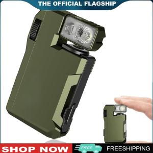 【New Arrival】 Flat Pocket Flashlight 400 Lumens EDC Flashlight Magnetic Mini Flashlight 180  Rotating Head for Outdoor Home Emergencies