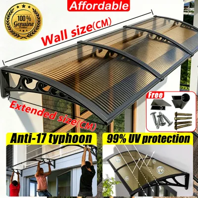 【500KG Bearing】Awning Canopy With Bracket 60*80/80*300/100*150CM Heavy Duty Waterproof Anti Uv For Bracket Metal Frame For Door And Window Silent Outdoor Rain Cover Sun Protection Easy Can Be Spliced Canopy Shade Spliced Canopy Retractable Roof