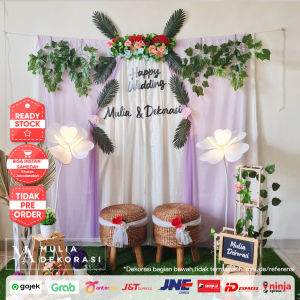 Dekorasi Pelaminan Pernikahan Tunangan Lamaran 1 Set Begron Aqiqah Khitan Lengkap Paket LL Backdrop Kain Diy Cantik Paket Ll Untuk Acara Spesial - Lazada