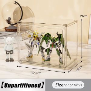 Acrylic Display Case Popmart Storage Organizer Stackable Transparent Storage Box  Magnetic Showcase
