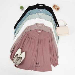 zafia id LALISA TOP KEMEJA POLOS RAYON PREMIUM ATASAN WANITA BASIC KOREAN STYLE