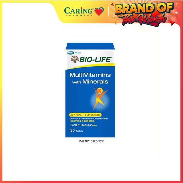 BIO-LIFE MULTIVITAMINS WITH MINERALS 30S | Lazada