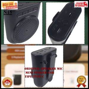 N15 ORIGINAL SPEAKER MIC MINI SPEKER USB TIPE TYPE C SPK MIK MIX CAS CHAS KARAOKE WAISTBAND PA AMPLI