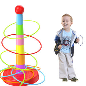 Children Outdoor Fun & Toy Sports CircleStacked Layers Game Parent-Child Interactive Ring Toss Throwing Game Kids