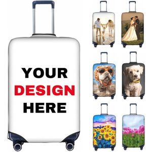 Hotravel Custom Travel Luggage Cover Personalized Add Your Photo Logo Name Baggage Suitcase Protector Customized Print Luggage Covers