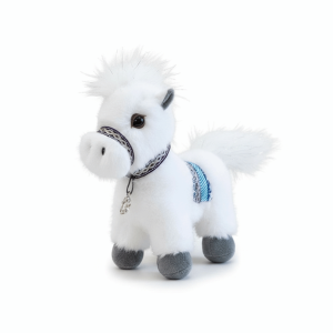 JOY TOY Cartoon New Year Mascot Soft Long Mane Simulation Foal Tail Design Cozy Stuffed Horse Plush Toys Classic