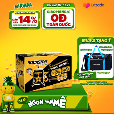 [SALE 15.7-VC ĐẾN 17%]Thùng 24 Lon Nước Tăng Lực Rockstar (250ml/lon)