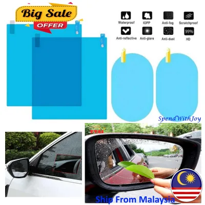 【SpendWithJoy】Pelekat Cermin Sisi Kereta Car Rearview Mirror Anti-Fog Film Anti-glare Rainproof Film Car Side Mirror Sticker Car Rain Repel