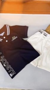 EST20A39 OOTD PRINTED POLO SHIRT DENIM SHORTS - CASUAL KIDSWEAR FOR BOY MADE IN VIETNAM 1-5YO