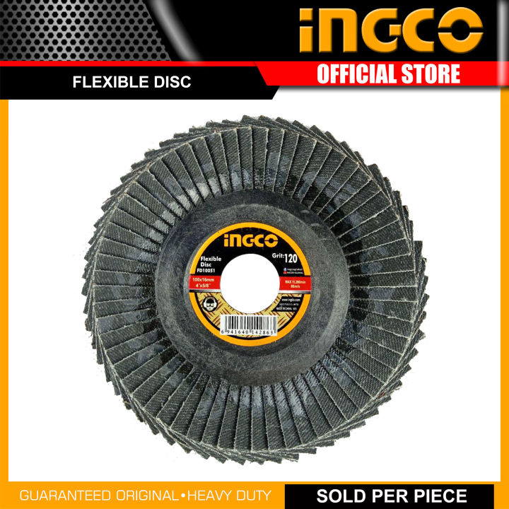 Ingco 4" Flexible Flap Disc SOLD PER PIECE GRIT 60 80 120 180