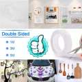 【Free Gift】Nano Double Sided Tape 3m double sided heavy duty Double Sided Tape Heavy Duty 5M/10M Multipurpose Wall Tape Adhesive Strips Removable Mounting Tape - Reusable Strong Sticky Transparent Tape Gel Poster Carpet Tape for Paste Items. 