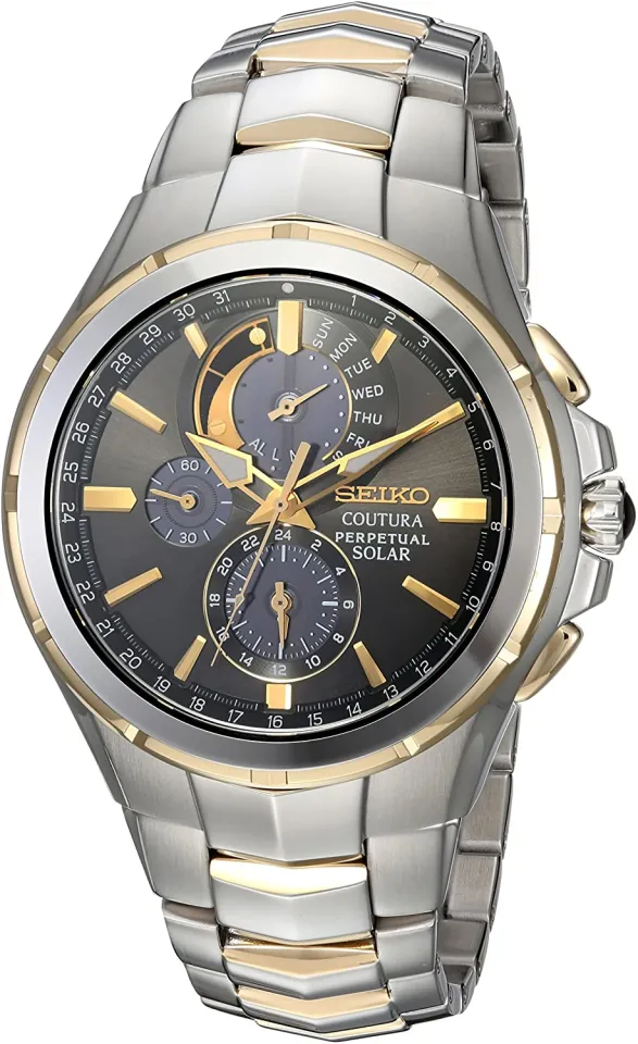 SEIKO Coutura Men s Solar Perpetual Calendar Alarm Chronograph