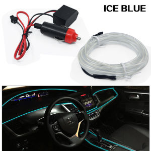 Car Interior Atmosphere Light Strips Decorative Lamp Interior Decoration 5m Car 12V LED Cold lights Flexible Neon