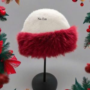 Mũ Noel Lông Cao Cấp Giữ Ấm Mùa Đông Phong Cách Giáng Sinh Dày Mịn Thời Trang Nữ Sang Trọng Nhiều Màu Nổi Bật