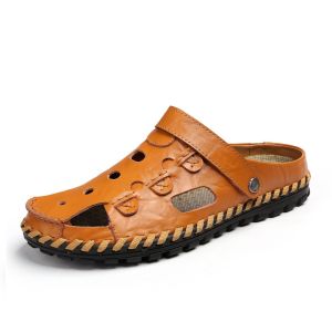 Prikol PREMIUM Branded Kulit Import Sandal Hiking Gunung Pria Sendal Touring Trekking Keren Outdoor 168