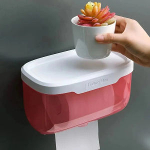 Wall Mount Toilet Napkin Holder Waterproof Mobile Phone Storage Shelf Storage Rack Tissue Bathroom Box 3 Colors