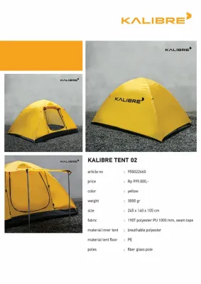 Tent 02 Kalibre Yellow 950022660