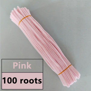 100Pcs Fuzzy Wire High Quality Chenille Wire Pipe Cleaner Crafts Handmade DIY Flowers Twisted Stick