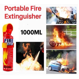 Fire Stop Mini Fire Extinguisher 1000ML Portable Emergency Car Stop Environmentally Safe w/ stand