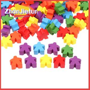 zhanjietun 100Wooden Meeples 16mm Extra Board Game Bits Pawns Chess Pieces Bulk Replacement