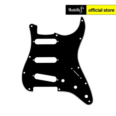 Musiclily SSS 11 Hole Strat Guitar Pickguard for Fender USA/Mexican Made Standard Stratocaster Modern Style