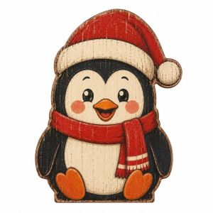 OOC Tree Sock Christmas Wooden Ornaments Snowman Penguin Christmas Decoration Home Decor Wreath Santa Claus Figurine Decor Christmas Party