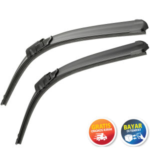 Klikoto Wiper Mobil Frameless 2 Pcs Depan Kiri dan Kanan - Honda Mobilio 2014 - 2019