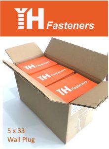 M5 X 33 Nylon Wall Plug Anchor with Screw 膨胀螺丝 200 pcs & 400 pcs