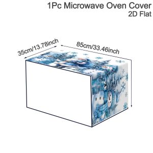 【COD】35*85cm Christmas Microwave Dust Cover Christmas Wreath Xmas Tree Polyester Oven Dust Cover Kitchen Appliances Decor Christmas Decorations for Home 2026