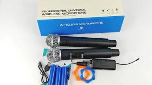 Wireless Microphone Karaoke Dual Handheld Dynamic Mic Microphone with Rechargeable 58V Bluetooth mic