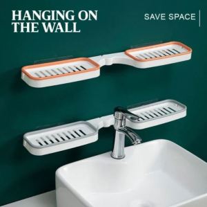 Punching Free Plastic Rotatable Corner Shelf Wall-Mounted Bathroom Storage Rack Drain Basket Organizer