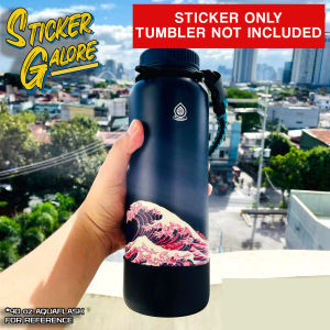 SAKURA KANAGAWA WAVE INFINITY STICKER FOR AQUAFLASK (Waterproof and scratch proof vinyl laminated)