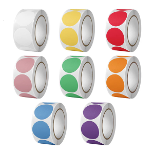 4000Pcs 25mm Assorted Color Dot Sticker Round Adhesive Wrapping Label for Scrapbooking Packaging Kid Rewarding Sticker