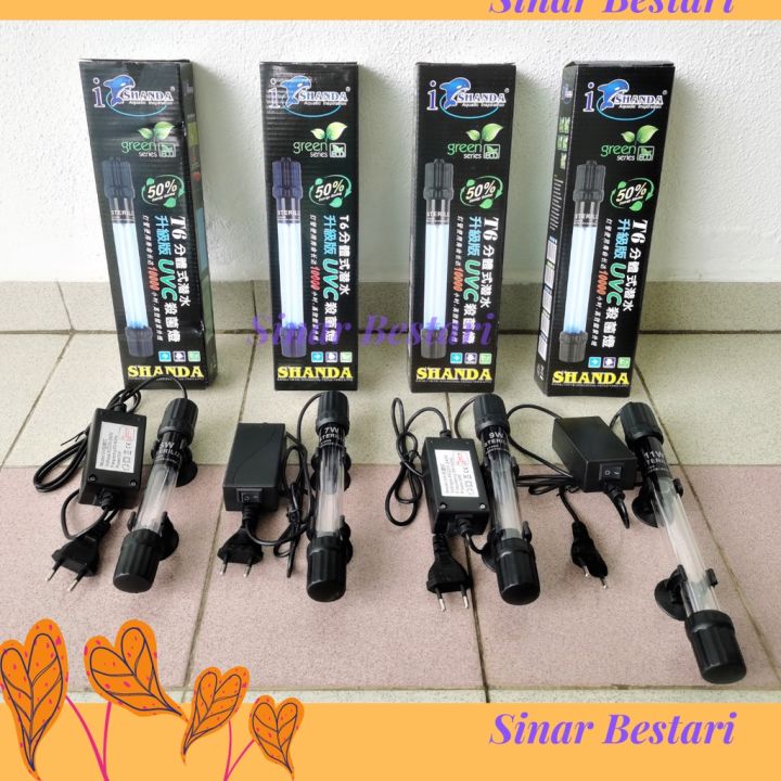 Aquarium UV Light Submersible Shanda Mini UVC Sterilizer Fish Tank Algae Problem Green Lamp Air