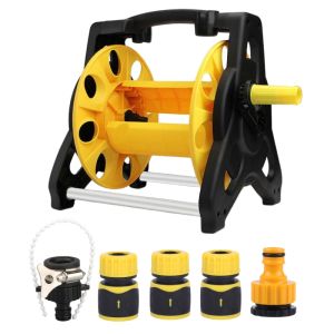 Heavy-Duty Durable Garden Hose Reel Cart with Nozzle Sprinkler and 360° Rotation - 10M/15M/20M/25M/30M Options