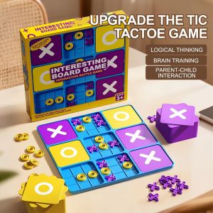PRETTY Creative Tic Tac Toe Board Game Montessori Funny Nine-Square XO Game Educational Toys Portable XO Chess Game Travel