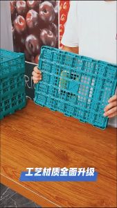 Collapsible Plastic Storage Crates Stackable Design Fruit Shops & Farm Produce Storage可折叠果蔬篮筐