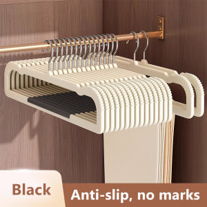 GREENSINDOOR Clothes Hanger 50 Pcs Trouser Hanger Anti-slip Hanger For Adult Pants Ties Scarves