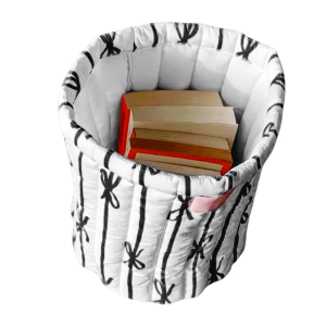 Thực tế chần vòng lưu trữ giỏ với thanh lịch Bowknot thiết kế thuận tiện cho phòng ngủ hoặc phòng tắm tổ chức