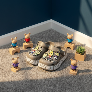 MYSANDAL-FEDOR D-069-3 SENDAL SLOP ANAK LABUBU NYAMAN DIPAKAI/FEDOR C-069-3 SENDAL SLOP ANAK LUCU