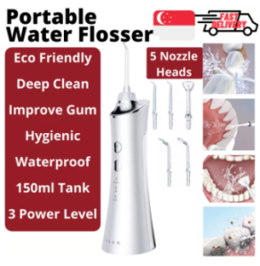 Portable Water Flosser Oral Irrigator Dental Jet USB Rechargeable 5 Nozzles Eco Friendly