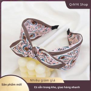 Hàng có sẵn✨ Rộng Retro Bohemian hoa Paisley Bow tai thỏ headband cho phụ nữ Trọng lượng nhẹ bandanna mũ nón cho lễ hội và các sự kiện