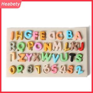 Heabety  Silicone chữ số fondant bánh khuôn DIY Sugarcraft sô cô la Baking trang trí nội thất