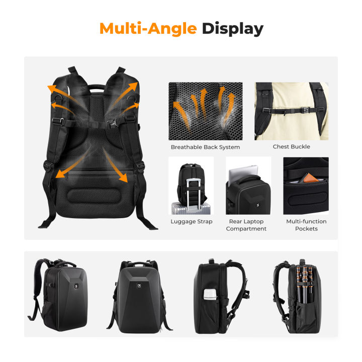 K&F%20CONCEPT%2022L%20Camera%20Backpack%20Hardshell%20DSLR%20Photography%20Camera%20Bag%20with%2015.6%20Inch%20Laptop%20Compartment%20Waterproof%20Camera%20Case%20Compatible%20for%20Canon/Nikon/Sony/DJI%20Mavic%20Drone%20-%20Image%205