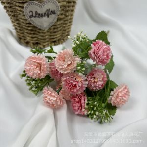 Bunga carnation Artificial Buket Bouquet Bunga Palsu Plastik Buatan Imitasi Hias Dekor BG184